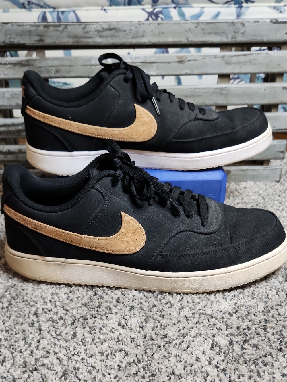 Nike Black Sneakers with Cork Swoosh